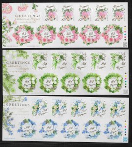 Japan 4369-71 Greeting Mini-Sheet MNH (lib)