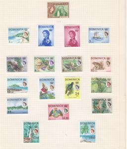 DOMINICA # 164-180 VF-MLH/MH QE11 ISSUES TO $4.80 CAT VALUE $38