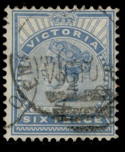 AUSTRALIA - Victoria QV SG339, 6d dull blue, FINE USED. 