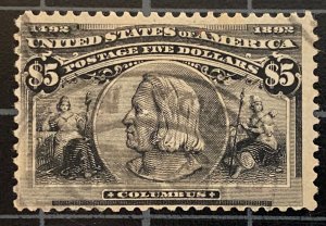 US Stamps-SC# 245 - Used - SCV = $1,200.00