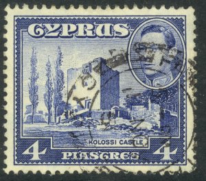 CYPRUS 1951 KGVI 4pi KOLOSSI CASTLE Scott No. 166 F-VF Used