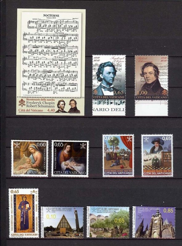 2010 Vatican City - Sc# 1434-1459 - Complete year set - MNH