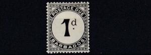 BARBADOS  1947  S G D2 1D  POSTAGE DUE  MH 