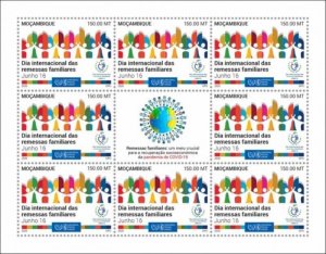 Mozambique - 2020 Family Remittances - 8 Stamp Sheet - MOZ200232c2