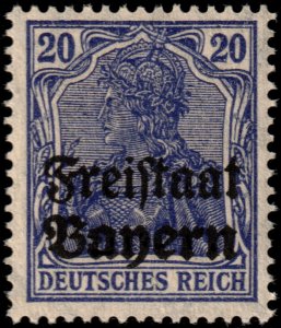 ✔️ GERMANY BAVARIA 1919 - FREI STAAT OVERPRINT - Sc. 182 Mi. 142 - MNH ** [2B6]