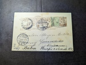 1906 British South Australia Postcard Cover Port Darwin to Berlin Germany