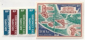 Comoros      C32 - 36     MNH OG        CV $19.70