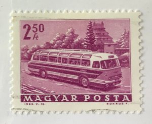Hungary 1963 Scott 1521 used - 2.50Ft,  Transport and Telecom., Tourist bus