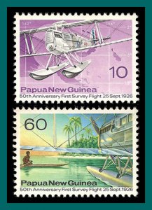 Papua New Guinea 1976 Survey Flight, MNH  438-440,SG310,SG312