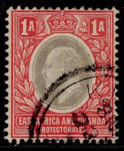 EAST AFRICA and UGANDA EDVII SG18, 1a grey & red, FINE USED.