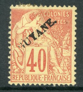 French Guiana 1892 French Colony 40¢ Red Scott #28 Mint E45