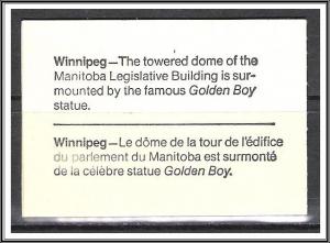 Canada #BK82a Complete Booklet Manitoba