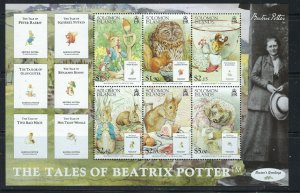 Solomon Is 1089a MNH 2006 Tales of Beatrix Potter S/S