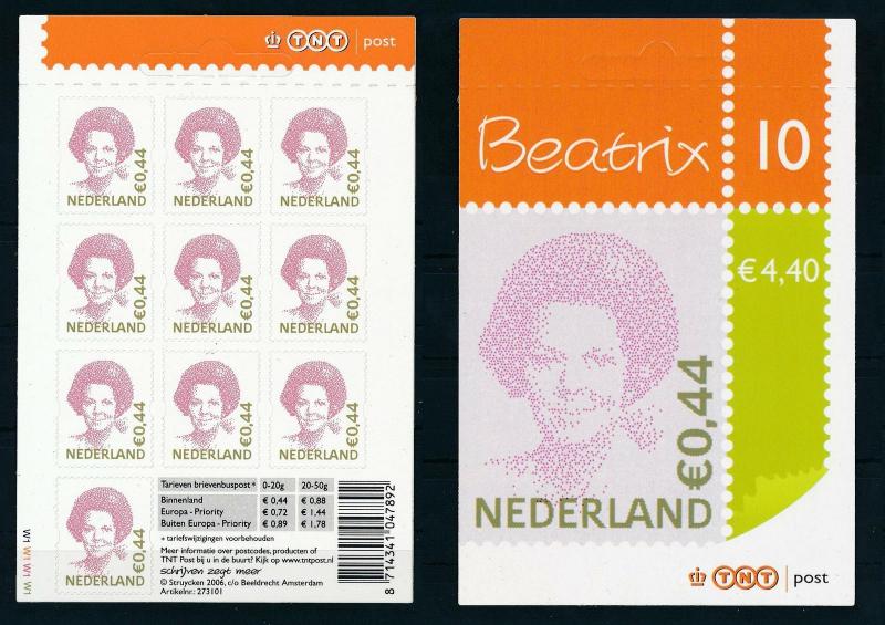 graan Dosering Grafiek 17363] Netherlands 2006 Beatrix €0,44 TNT Eclips Self Adh. MS MNH NVPH  V2467B | Europe - Netherlands & Colonies, General Issue Stamp / HipStamp