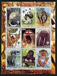 BENIN - 2003 - Wild Animals - Perf 9v Sheet - MNH - Private Issue