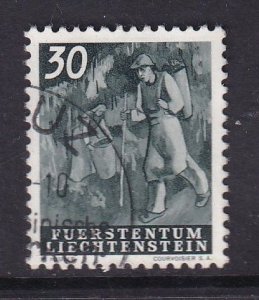 Liechtenstein  #252  used   1951  wine grower  30rp