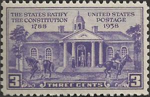 # 835 MINT NEVER HINGED CONSTITUTION RATIFICATION