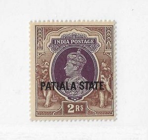 India (Patiala State) Sc #93  2Rs LH VF