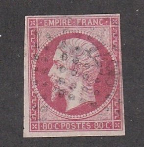 France # 20, Emperor Napoleon III,  Used, 13 Cat