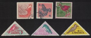 Liberia Birds 6v 1953 Canc SG#735-740 MI#450-455