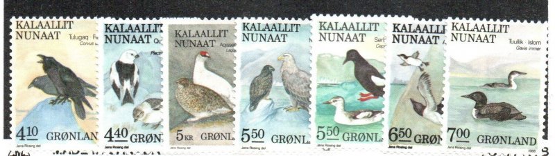 Greenland 180-186 Mint hinged Short Set