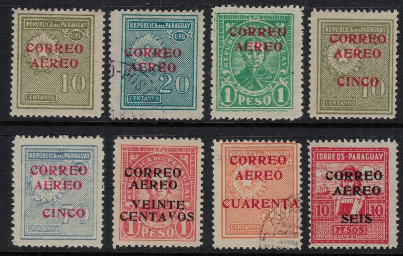 Paraguay #C25-7,9-32*/u  CV $7.00