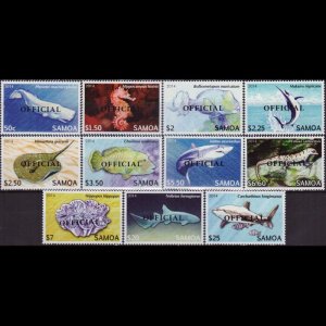 SAMOA 2014 - Scott# O13/24 Marine Life Missing $9 NH