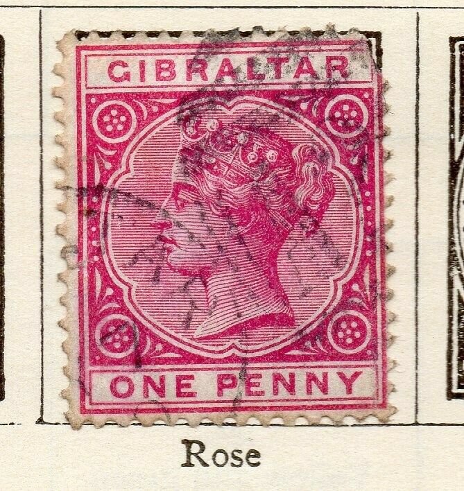 Gibraltar 1886 Early Issue Fine Mint Hinged 1d. NW-114714