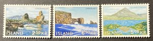 Iceland 1966 #380,82,83, Scenic Views, Wholesale Lot, MNH, CV $34.75(see note).