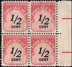 J88 Mint,OG,HR/NH... Block of 4... SCV $4.50