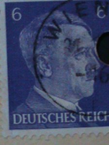 ​GERMANY-1941- SC#510 ADOLF HITLER ON POSTCARD -FANCY CANCEL-VF-83-YEARS OLD WE