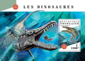 TOGO - 2018 - Dinosaurs - Perf Souv Sheet - Mint Never Hinged