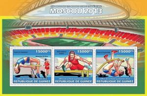 Athletics Leichtathletik Sports Moscow 2013 Guinea MNH stamp set