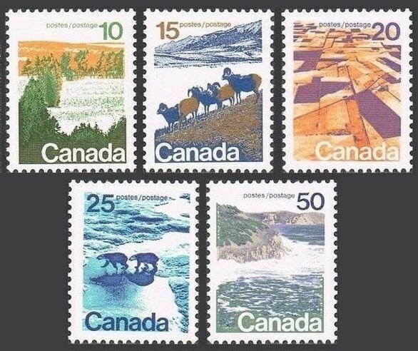 Canada 594-598, MNH. Definitive 1972. Landscapes.