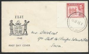 FIJI 1948 GVI 8d commem FDC................................................25524