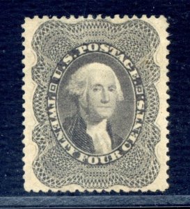 US SCOTT #37a MINT-VF-XF-NO GUM GRADED 85 W/ PF CERT SMQ $725 (4/24/24 GP)