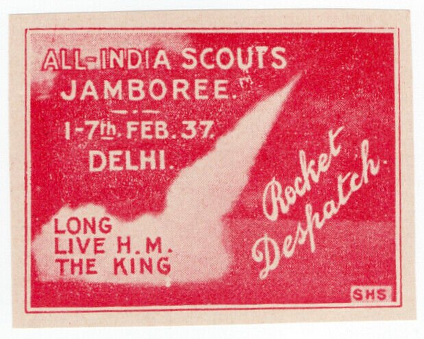 (I.B) India Cinderella : India Scouts Jamboree Rocket Mail (Delhi 1937)