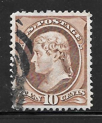 USA 150: 10c Jefferson, used, VF, light cancel