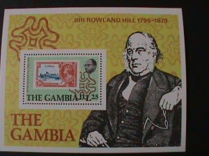 GAMBIA-1979-  CENTENARY OF SIR ROWLAND HILL-MNH-S/S VERY FINE LAST ONE