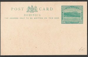 Dominica 1903 ½d Postal Card HG7 fine unused