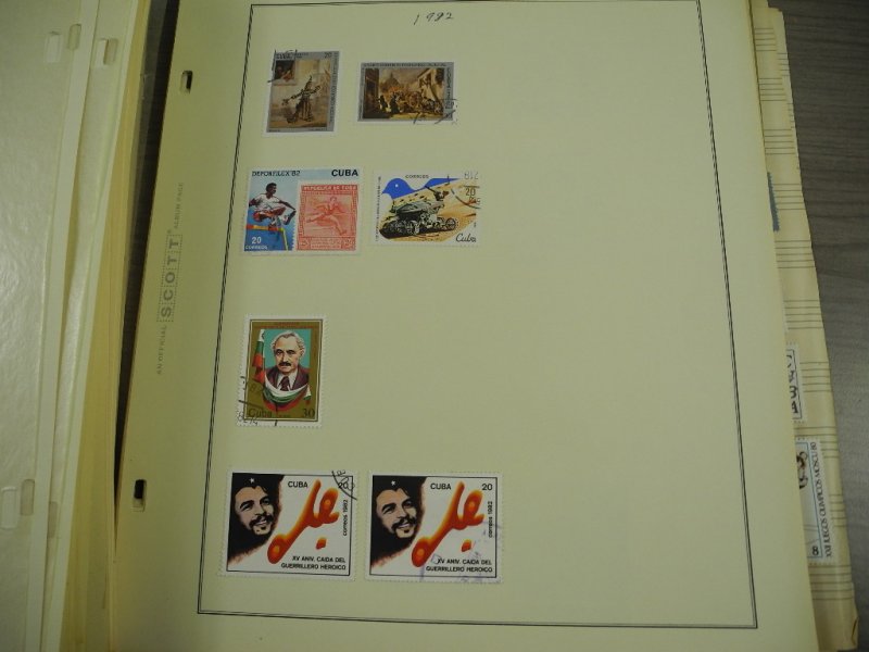 CUBA, 100s & 100s of Stamps mostly hinged on Scott pages