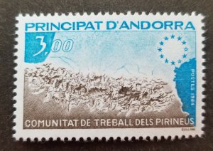 *FREE SHIP Andorra Pyrenees Working Community 1984 Mountain Landscape (stamp MNH