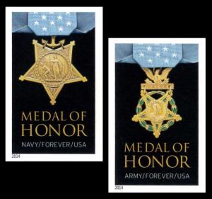 US 4823g Medal of Honor Korean War imperf NDC set (2 stamps) MNH 2014