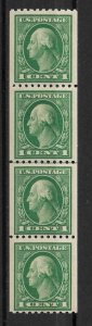 1914 USA Sc441 1¢ George Washington MNH joint line pair mid strip of 4