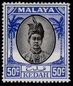 MALAYSIA - Kedah QEII SG87, 50c black & blue, M MINT.