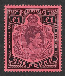 Doyle's_Stamps: PO Fresh 1942 Bermuda 1-Pd King George VI Postage Stamp, #128b*