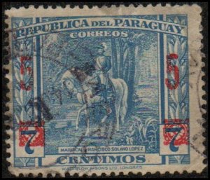 Paraguay 414 - Used - 5c / 7c Marshal F. S. Lopez (1945)
