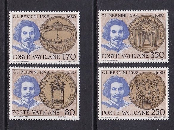 Vatican City  #673-676  MNH  1980   Bernini