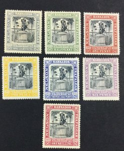 MOMEN: BARBADOS SG #145-151 1906 MINT OG H £85 LOT #6786