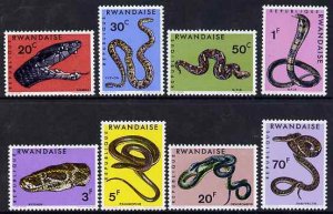 RWANDA - 1967 - Snakes - Perf 8v Set - Mint Never Hinged